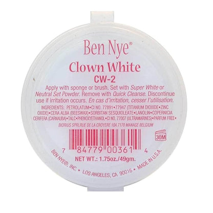 Ben Nye Clown White Makeup, 1.75oz./49gm.