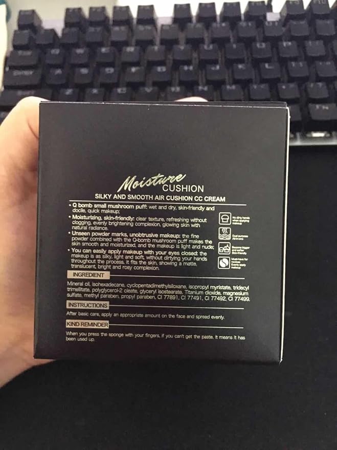 Honey and Pine Makeup, Air Cushion CC Cream Mushroom Head Foundation, BB Cream Moisture Foundation, Long Lasting Matte Concealer, Full Coverage Waterproof Coverup for All Skin Types (Natural, 1)