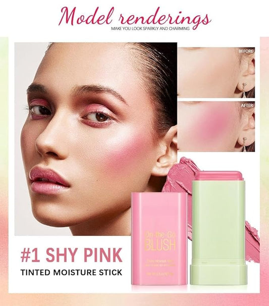 Blush Rare Beauty Liquid Blush Cream Blush Stick For Cheeks Natural Blendable Powder Blusher Stick On The Go Blush Brushes For Makeup Cheeks,Natural Waterproof, Long Lasting(pink)