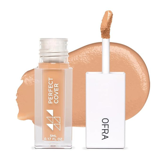 Ofra Cover Concealer Tan Almond 5 ml - Tan Shade with Warm Undertones Natural Finish Liquid Concealer - Hydrating, Smoothing, Blendable and Face Makeup and Under Eye Color Corrector for Dark Circles