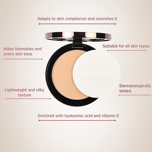 Perfect Match Compact - Pressed Powder Foundation with Hyaluronic Acid and Vitamin E - Light to Medium Coverage - 002 Nude Beige - 0.3 oz