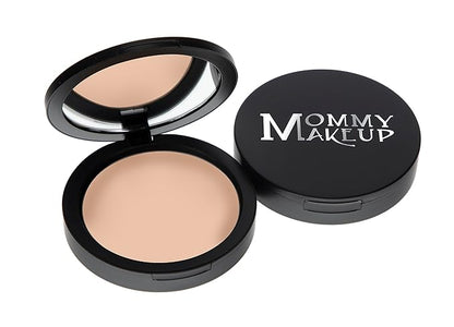 Mineral Dual Powder - 4-in-1 Pressed Mineral Foundation with SPF 15 for Flawless Glow - Oil-Free, Talc-Free, Gluten-Free, 0.45 oz (Due Date - Medium) by Mommy Makeup