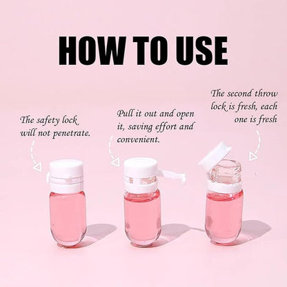 Natural Makeup Remover OLI,Makeup Remover Oil Mini and Gentle Cleansing Remover Oil for All Skin Types-Nourishing and Gentle,Individually Packaged -Travel-Friendly(Rose 20 Pcs)