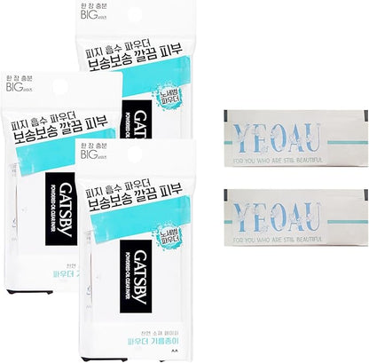 Makeup Fixer, Oil Soft Paper For GATSBY Paper Powder Oil Clear Sheet (3 Packs 70 Sheets)