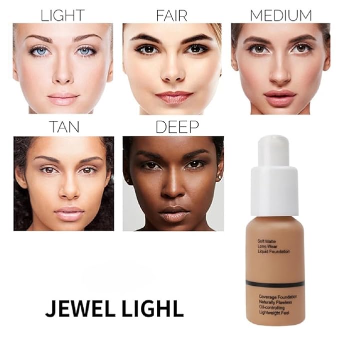 liquid foundation waterproof oil control concealer matte concealer liquid foundation moisturizing BB cream foundation cream (102# Nude, 30ml)