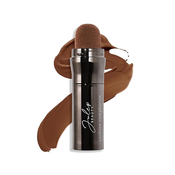 Julep Cushion Complexion Medium Coverage Foundation - Espresso | Covers, Brightens & Evens Skin Tone | On-The-Go Cushion Applicator | Hyaluronic Acid, Vitamin B5 & E