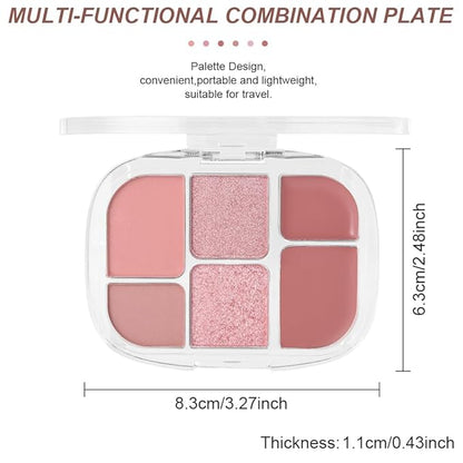 All-in-One Makeup Palette – High Pigment Contour, Blush & Eyeshadow – Matte & Shimmer Finishes – Long-Lasting, Blendable & Lightweight – Professional & Daily Makeup Kit (02#, (Pack of 1))