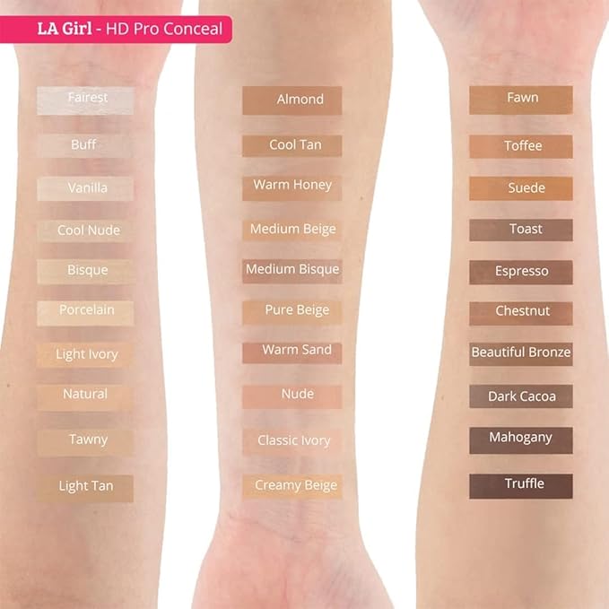 L.A. Girl HD PRO.Conceal, Fairest GC954 (Pack of 3)