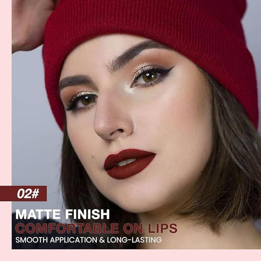 Kaely Matte Velvet Lip Liner Pencils Retractable for Shaping & Sculpting Lips, Wine Red Lip Pencils for Women Long Lasting Waterproof Rich Lip Colors Liner Crayon Lipstick delineador de labios 02