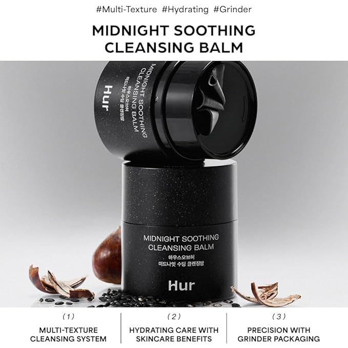 Midnight Soothing Cleansing Balm with Black Rice & Chia Seed Extracts | Hydrating & Calming Korean Skincare | 1.69fl.oz
