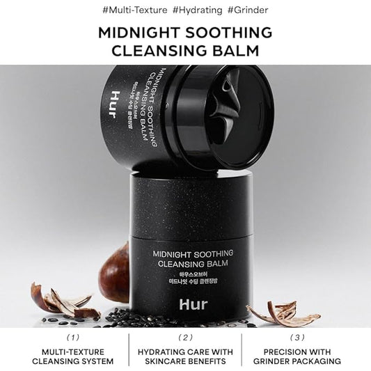 Midnight Soothing Cleansing Balm with Black Rice & Chia Seed Extracts | Hydrating & Calming Korean Skincare | 1.69fl.oz