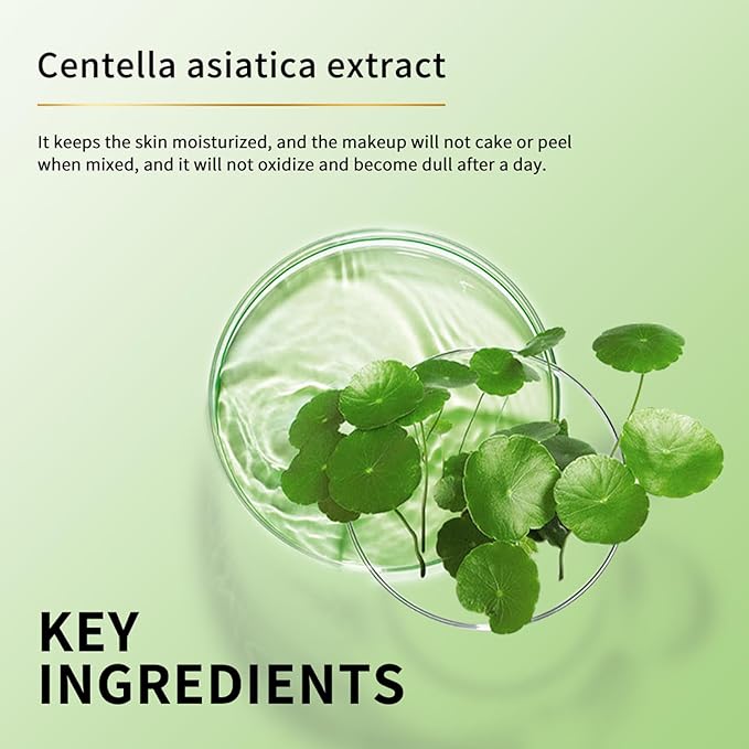 Colour Changing Foundation With Centella, CC Red Correction Cream, Color Correcting Formula for Blemishes, Red Skin, & Acne Marks, Liquid Foundation for Women-Green