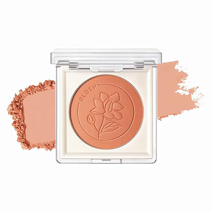 FOCALLURE Powder Palette Blush, Matte Mineral Blush Powder, Bright Shimmer Face Blush Makeup, Contour and Highlight Blush Palette, Highly Pigmented, Long Lasting, Waterproof, Blendable, #102