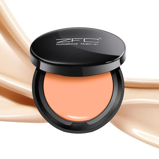 Foundation Makeup Concealer, Medium-to-Full Coverage Foundation Cream, Long Lasting Waterproof Up to 12HR Hybrid Setting Powder