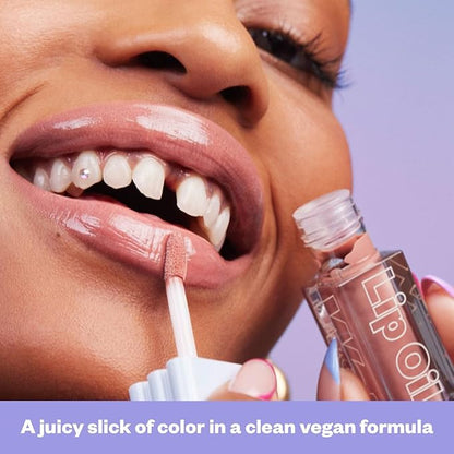 Kosas Wet Lip Oil Gloss - Hydrating Lip Plumping Treatment with Hyaluronic Acid & Peptides, Non-Sticky Finish (Unhooked)