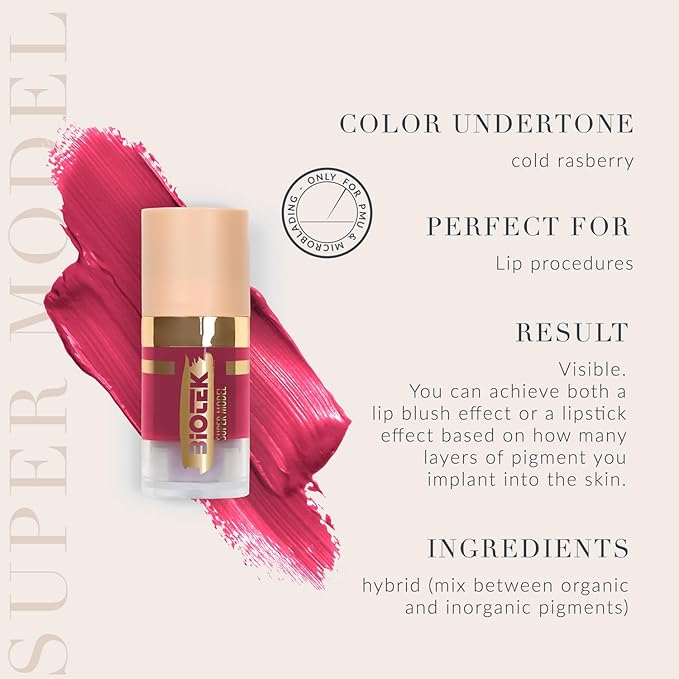 Bundle of 3 Lip Pigments for Permanent Make-Up (0,24 fl.oz.) - Glacé, Bite, Supermodel