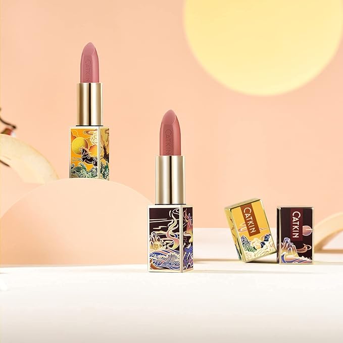 CATKIN 2Pcs Makeup Set Includes BB Cream Air Cushion Foundation C01 And Matte Lipstick CO157