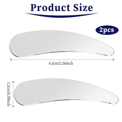 Molain 2Pcs Mini Metal Cosmetic Spatulas, Skincare SpatulaMixing and Sampling Makeup Beauty Tools for Skin Care Creams, Eye Cream, Essences Beauty Accessories(2PCS)