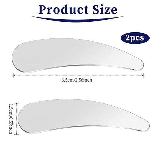 Molain 2Pcs Mini Metal Cosmetic Spatulas, Skincare SpatulaMixing and Sampling Makeup Beauty Tools for Skin Care Creams, Eye Cream, Essences Beauty Accessories(2PCS)