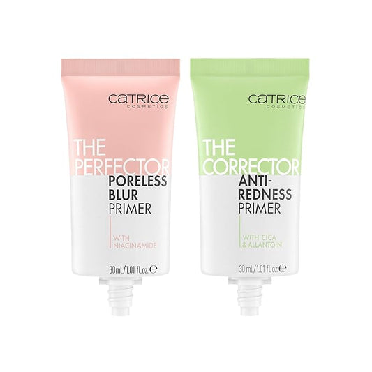 Catrice | Perfector Poreless Primer & Corrector Anti-Red Primer Bundle | Full Coverage Makeup | Vegan & Cruelty Free
