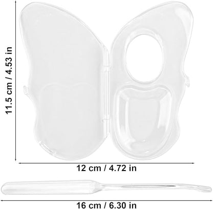 4 Pcs Makeup Palette Butterfly-Shaped Foundation Palette with Spatula Tool Storable Foundation for Eyeshadow Foundation Lipstick Makeup Artist Kit Essentials