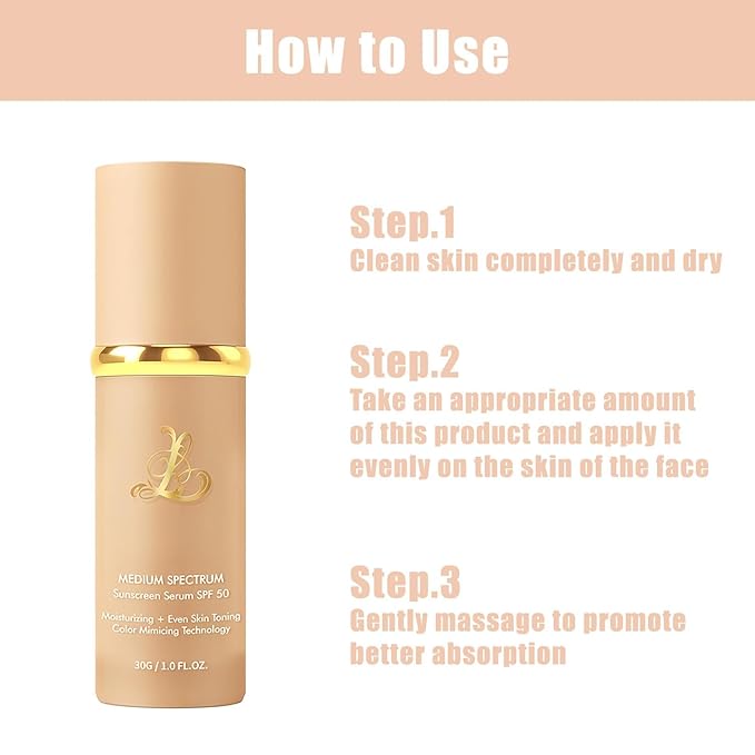 Color Changing Foundation, Foundation 4 in 1 - Medium Spectrum,Protecting From Sun With SPF 50+, Concealer Cover Cream Longwearing & Waterproof for Sport, Dancing