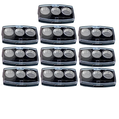 3 Grids Eyeshadow Dispenser,10PCS Lipstick Powder Box,Portable Empty Palette,DIY Eyeshadow Box,Eyeshadow Makeup Containers for Women
