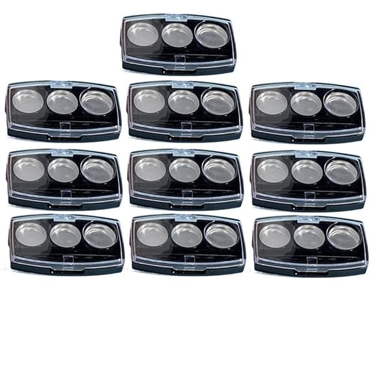 3 Grids Eyeshadow Dispenser,10PCS Lipstick Powder Box,Portable Empty Palette,DIY Eyeshadow Box,Eyeshadow Makeup Containers for Women