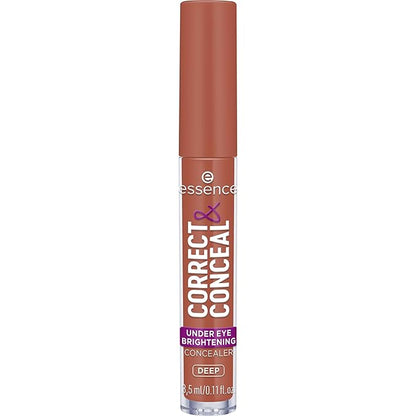 essence | Correct & Conceal Under Eye Brightening Concealer | Easy Application, Lightweight, Buildable, Infused with Aloe Vera | Vegan & Cruelty Free (40 | Deep)