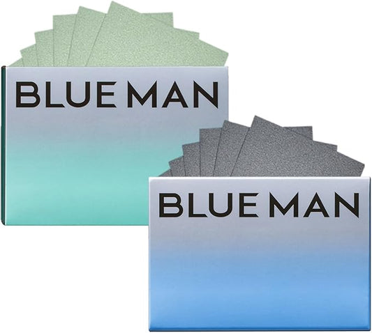 Facial Oil Blotting Paper for Men - 200pcs/2pk - Natural Oil-Absorbing Tissues with Bamboo Charcoal for the Face and Nose - Portable, Blotting Paper with Green Tea Scent for Oily Skin Care