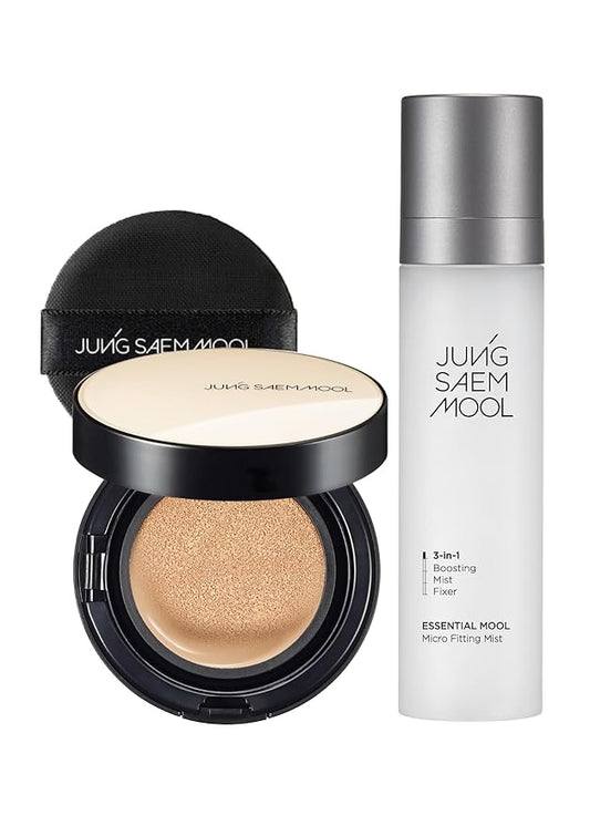 Essential Skin Nuder Cushion (Fair Light) | Refill not Included + Essential Mool Micro Fitting Face Mist (120 ml)