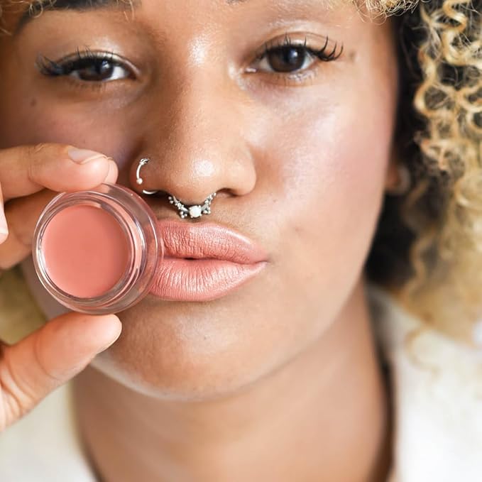 Ere Perez - Natural Carrot Color Pot | For Lips + Cheeks | Buildable, Blendable, Creamy, Vibrant, Satin Finish | Cacao Butter, Avocado + Castor Seed Oil | Vegan, Cruelty-Free, Clean Beauty (Healthy)