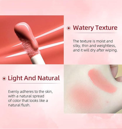 Liquid Blush Makeup, Weightless and Blendable Liquid Blush Wand for Cheeks - Long-Lasting Skin Tint Makeup with Natural-Looking, Radiant Glow - Perfect for Creating Soft and Healthy Flush (01# MORNING ROSE)