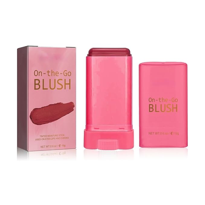 Rare Beauty Cream Blush Stick - Natural, Waterproof, Long Lasting Powder Blusher - On The Go Blush Brushes, Suitable For All Skin Types (Red)