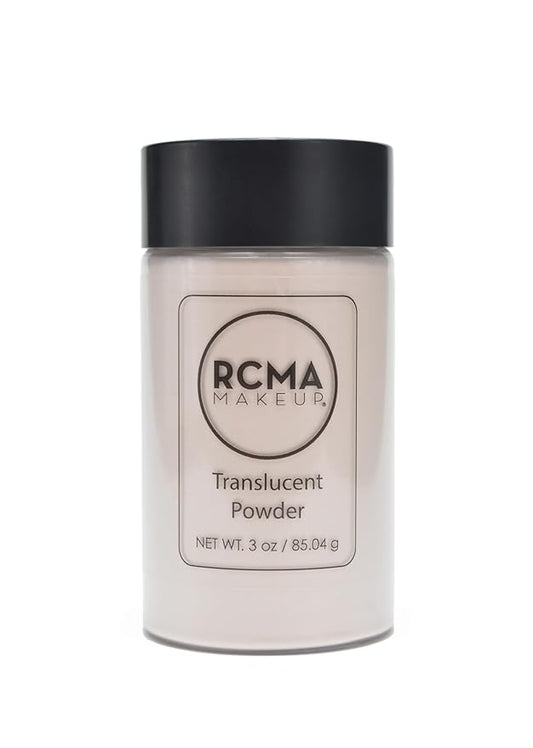 RCMA Makeup Translucent Loose Powder – Lightweight Setting Powder for Flawless Finish, Shine Control, Natural Matte Look, No Flashback, Oil Control, No Caking or Creasing, Vegan and Cruelty-Free, 3oz