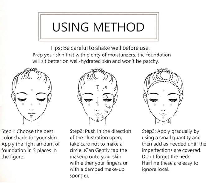 30ml Waterproof Foundation Full Cover Face Base Liquid Foundation Soft Matte Concealer Primer Base Makeup Color Correcting Whitening Cream Facial Concealer # Natural