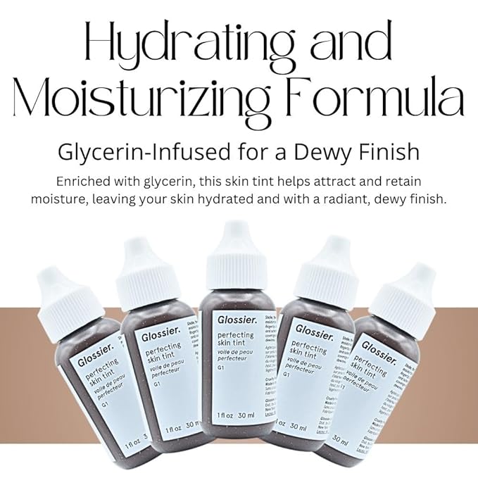 Glossier Perfecting Skin Foundation Tint for Dewy Sheer Coverage - G1 - Deepest 1 oz / 30 mL