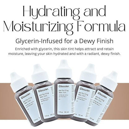 Glossier Perfecting Skin Foundation Tint for Dewy Sheer Coverage - G1 - Deepest 1 oz / 30 mL