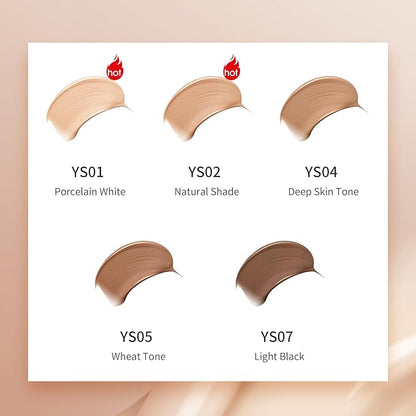 Foundation Fluid - Natural Coverage, Oil Control, Hydrating, Long-lasting Nude Makeup Base, Diminishes Dullness, Fades Acne Scars