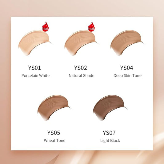 Foundation Fluid - Natural Coverage, Oil Control, Hydrating, Long-lasting Nude Makeup Base, Diminishes Dullness, Fades Acne Scars