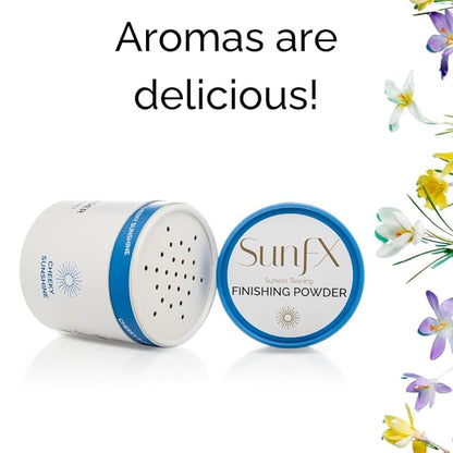 SunFX Post Spray Tan Translucent Finishing Powder | Talc Free | Sunless Tanning Setting Powder | Shimmer | Cheeky Sunshine 4.00 Ounce (Pack of 1)