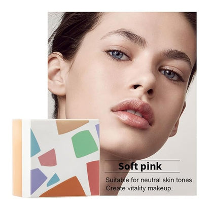 MAEPEOR Setting Powder 8 Colors Smooth and Lightweight Matte Face Powder for Brightening and Setting Makeup with Face Puff (1.76 oz, P06 Soft Pink)