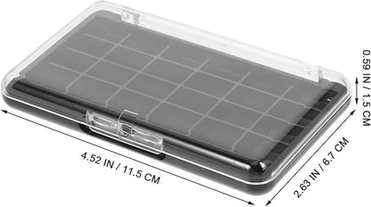 POPETPOP 2 Pcs Empty Eyeshadow Palette, 24 Grids Empty Makeup Palette, Portable Eyeshadow Pan Diy Lipstick Box, Transparent Magnetic Makeup Container