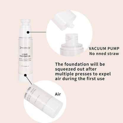 50 ML Goth White Foundation Makeup,Face Body Paint Full Coverage Liquid Color Changing Pale White Foundation,Concealer Color Corrector Halloween Cosplay Sfx Makeup for Clown