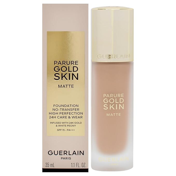 Parure Gold Skin Matte 24H Wear No-Transfer Foundation SPF 15-3W Warm by Guerlain for Women - 1.1 oz Foundation