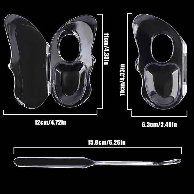 Professional Makeup Mixing Palette Butterfly Foundation Palette, Acrylic Palette Art Nail Palette Pigment Transparent Makeup Palette with Spatula Makeup Nail Art Palette (Clear 1 Pack)