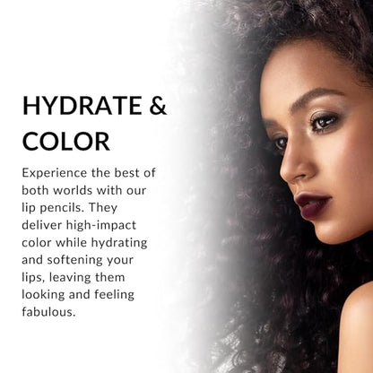 Luxury Lip Pencil by Flori Roberts, Retractable Lip Liner and Filler, Vibrant Lip Makeup for Women of Color or Deeper Skin Tones
