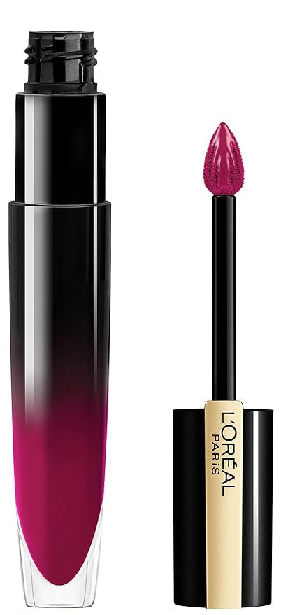 L'Oreal Paris Brilliant Signature Shiny Lip Stain Lipstick, Be Rebellious 0.21 Fl Oz.