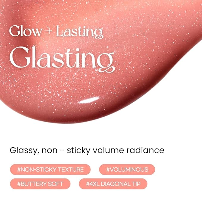 Peripera Ink Glasting Lip Gloss, Non-Sticky, Gloss Shine, 4XL Wand for Easy Application, Korean Lip Gloss, Fuller Looking Lips, Buttery Soft, Long Lasting Lip (007 SO WHAT)