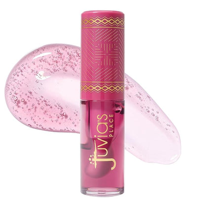 Juvia's Place Magic Lip Oil - Black Cherry - Smooth, Hydrating w/Vitamin E for Soft, Glossy, Juicy Lips - Infused with Fruit Extracts - Tinted, Shimmering, Lightweight & Non-sticky Lip Oil for Summer
